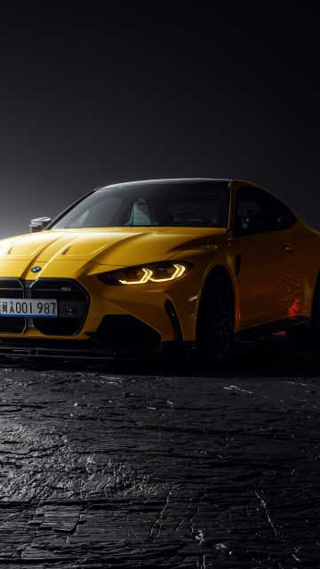 BMW M4 Competition, Dark background, 5K