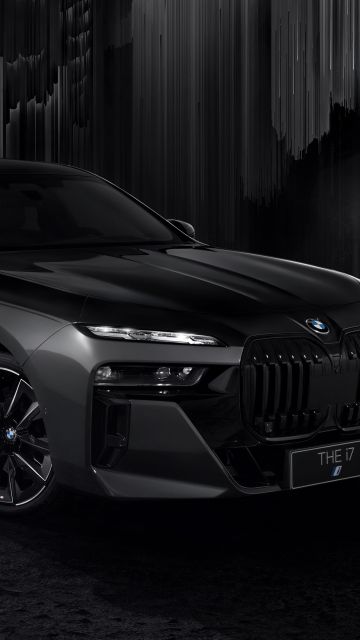 BMW i7, Electric Sedan, Dark aesthetic, 5K, Electric cars