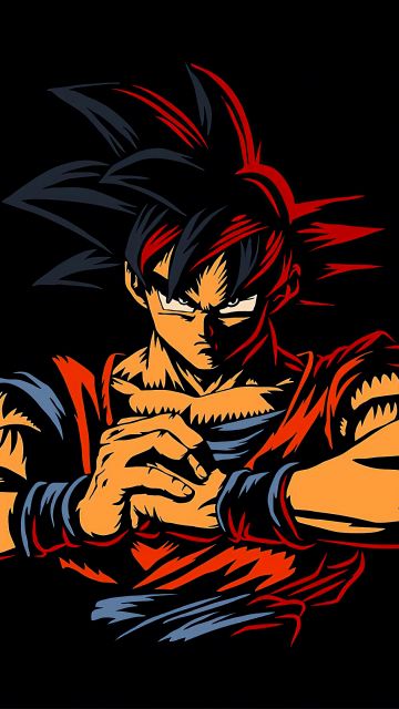 Goku, Dragon Ball, AMOLED, Black background