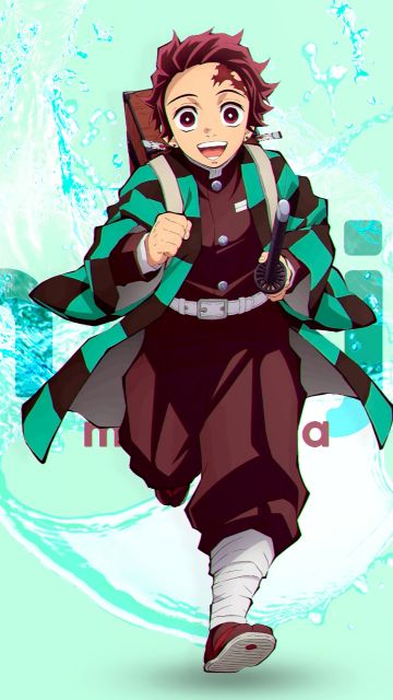 Tanjiro Kamado, Green aesthetic, Demon Slayer: Kimetsu no Yaiba