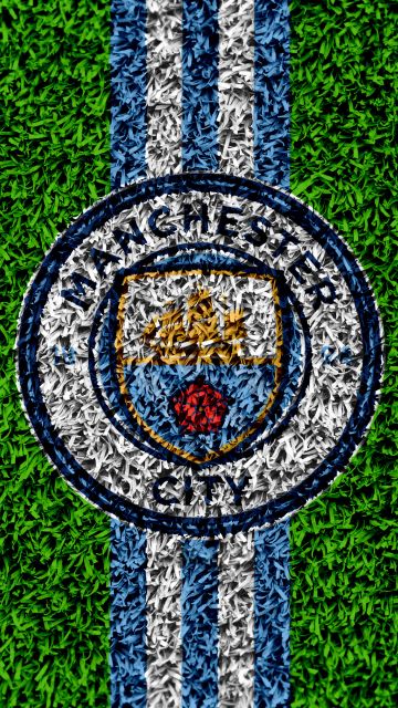 Manchester City FC, Grass field, Football team, Green background, Premier League club