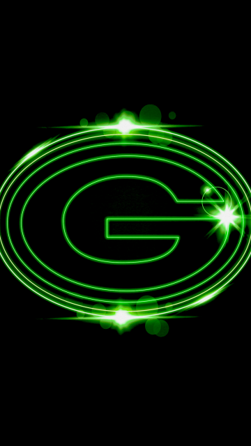 Green Bay Packers, Black background, Logo, NFL team, American football team