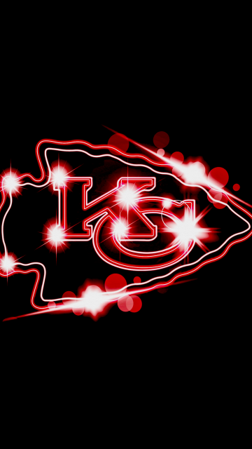 Kansas City Chiefs, AMOLED, NFL team, American football team, Black background