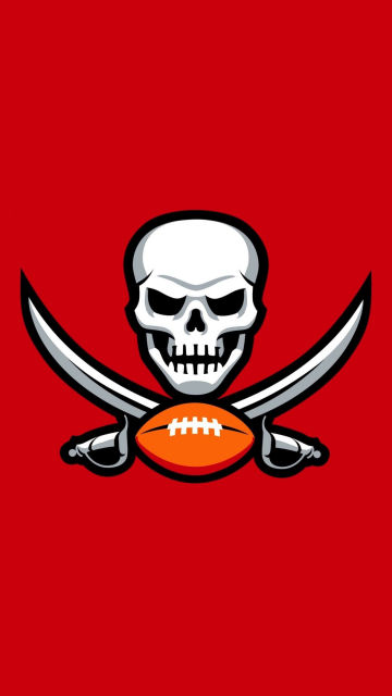 Tampa Bay Buccaneers, Minimal logo, Red background, NFL team, American football team