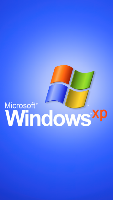 Windows XP, Logo, Blue background, 5K