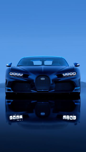 Bugatti Chiron, 8K, Blue abstract, 5K