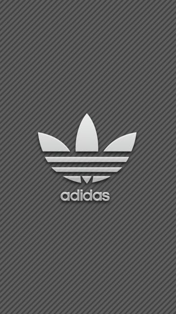 Adidas, Logo, Monochrome background