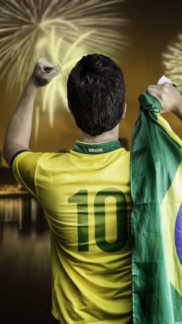 Brazilian Football Player, Fireworks, FIFA World Cup