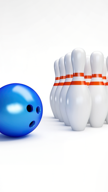 Bowling, White background