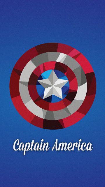 Captain America's shield, Illustration, Blue background, 5K