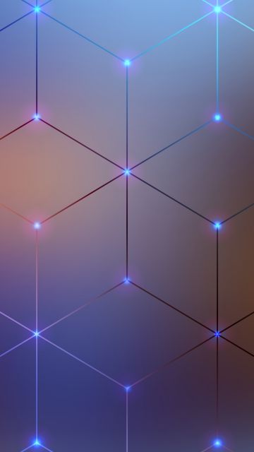 Polygons, Geometric, Blur background, Connected dots, Electromagnetic, Aesthetic