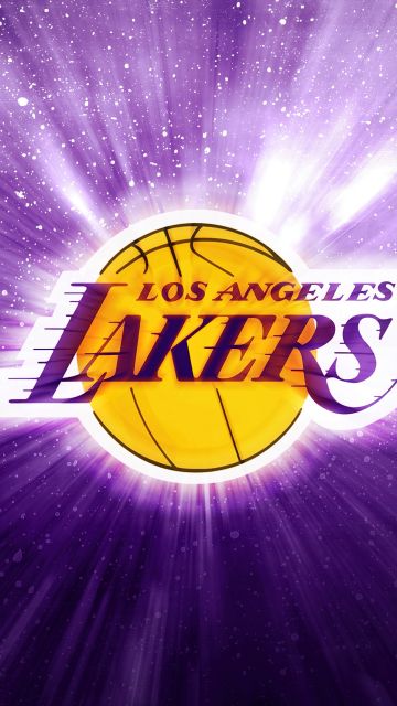 Los Angeles Lakers, NBA, Logo, Basketball team, 5K, Purple background