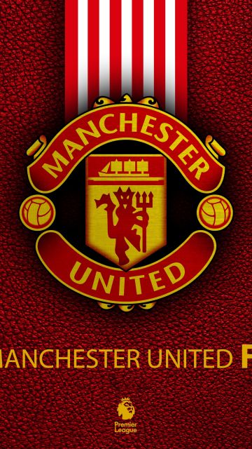 Manchester United, Emblem, Football club, Logo, Red background