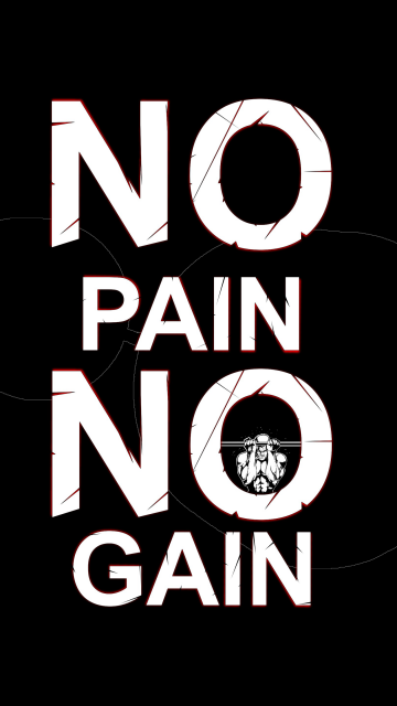 No pain No gain, Motivational quotes, Black background, AMOLED, 5K, Workout