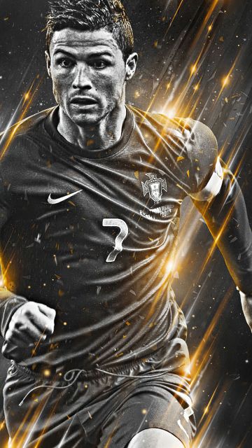 Cristiano Ronaldo, Dark background, Portuguese Football Federation, Portuguese footballer, 5K