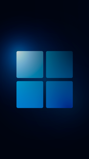Blue aesthetic, Windows 11, Dark background, Stock, 5K