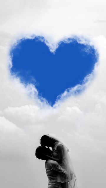 Love couple, Cloudy Sky, Love heart, Blue Sky