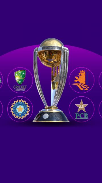 Cricket World Cup, Purple background
