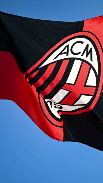 AC Milan, Flag, 8K, Football club, UEFA Champions League, 5K