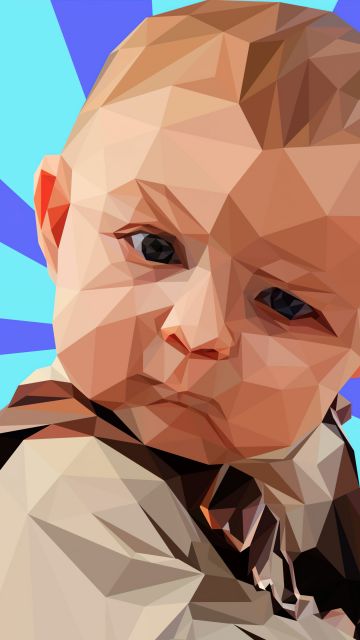 Cute kid, Meme, 5K, Funny, Low poly