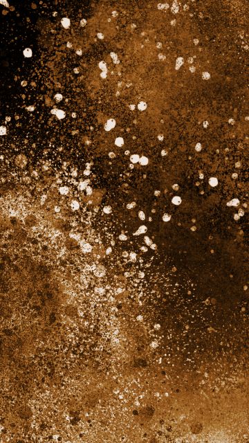 Explosion, Golden yellow, Dust, 5K, Dark theme