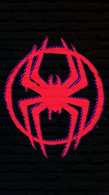 Miles Morales, Logo, Spider-Man: Across the Spider-Verse, Dark background