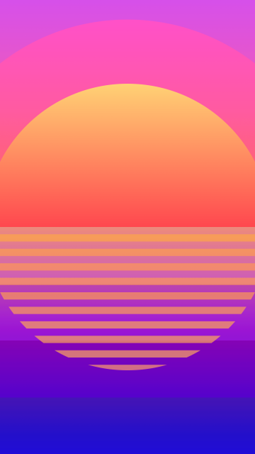 Summer, Sunset, Pop Art, 5K, Reflection, Colorful gradients, Colorful background