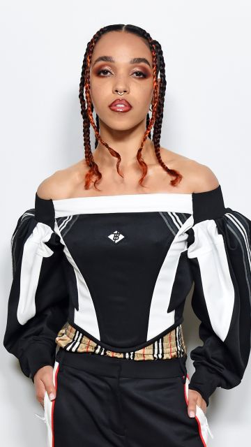 FKA twigs, White background, British singer