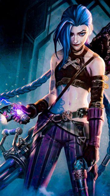 Jinx, Badass, Arcane: League of Legends, Colorful