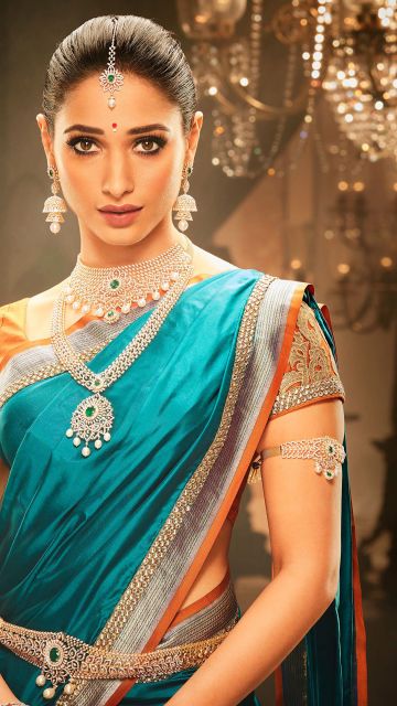 Tamanna Bhatia, Traditional, Indian actress, Bollywood actress, Telugu heroine, Tollywood, Jewellery, Saree
