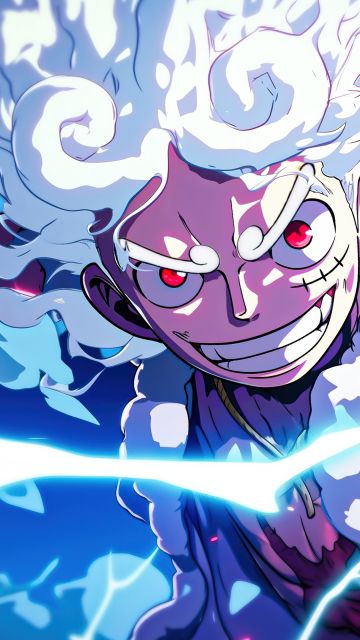 Gear 5, Luffy, Artwork, 5K, Sun God Nika