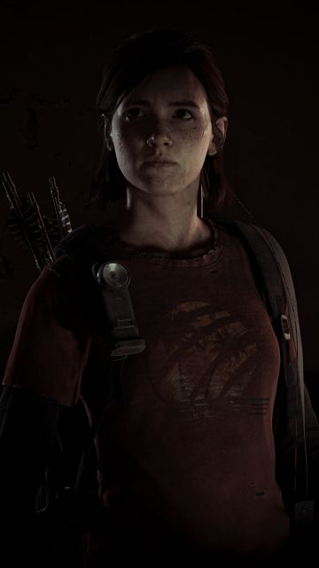 Ellie Williams, Dark background, The Last of Us Part II, 5K