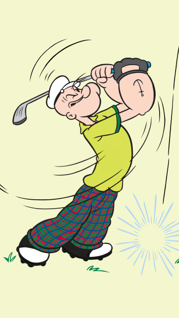 Popeye, 8K, Cartoon, Golf, 5K