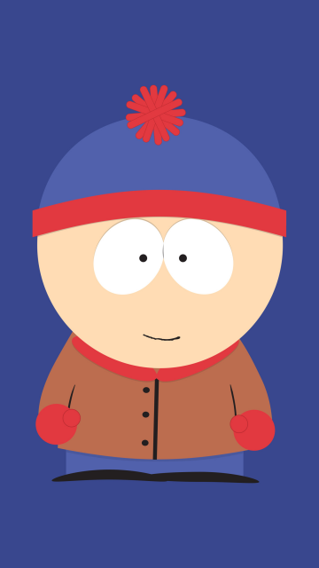 Stan Marsh, Minimalist, South Park, 5K, Blue background