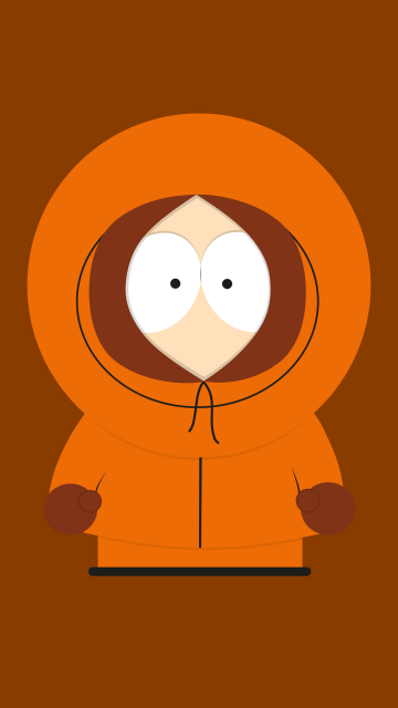 Kenneth McCormick (Kenny), Minimalist, South Park, 5K, Orange background