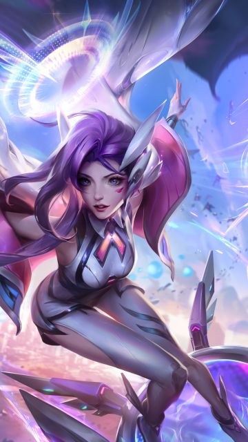 Battle Dove Seraphine, League of Legends, Seraphine, Purple aesthetic