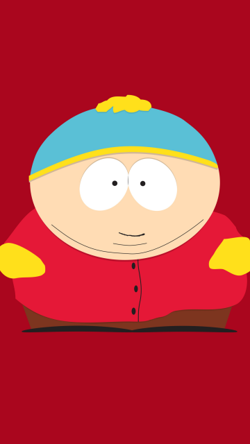 Eric Cartman, Minimalist, South Park, 5K, Red background