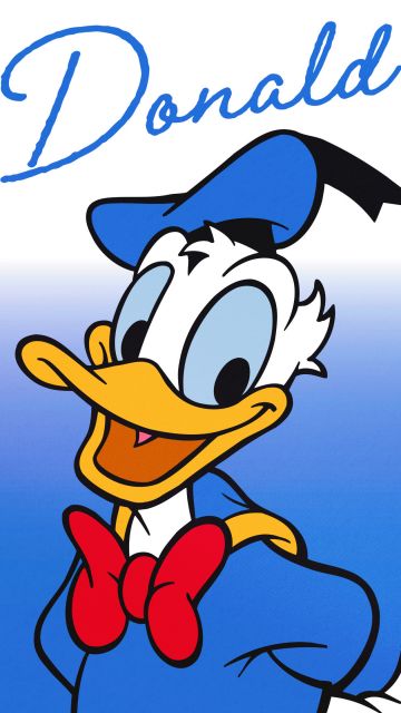 Donald Duck, Cartoon, Blue background, 5K