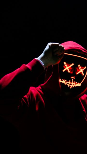 LED mask, 5K, Dope, Night, Anonymous, Hoodie, Dark, AMOLED