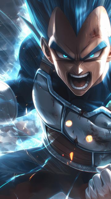 Vegeta, Angry, Dragon Ball, 5K, AI art