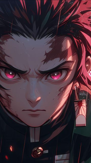 Tanjiro Kamado, Intense, Demon Slayer: Kimetsu no Yaiba, 5K, Fearless