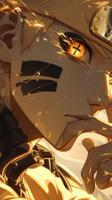 Golden, Naruto Uzumaki, Artwork, 5K, AI art