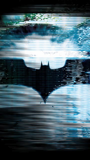 Batman sign, Glitch, Digital Art, Batman logo, Bat symbol, DC Superheroes, Dark background