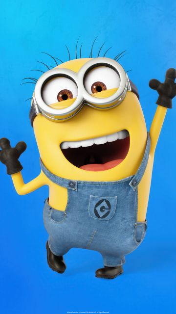 Minion, Blue background, 5K, Despicable Me