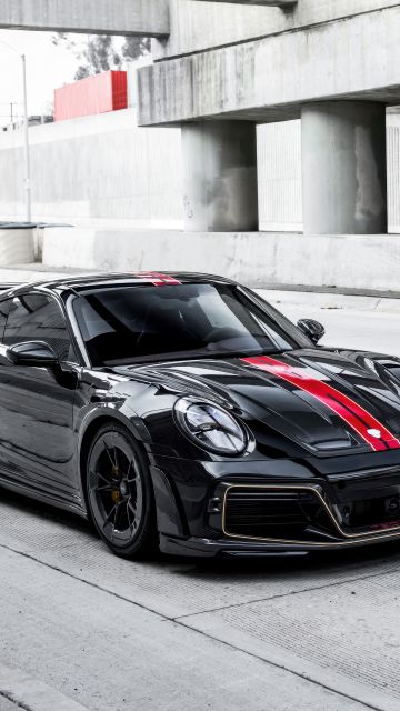 TechArt Porsche GTstreet R, 5K, Porsche 911 Turbo S, Black cars