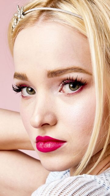 Dove Cameron, Beautiful singer, Closeup, 5K, American singer, Pastel background