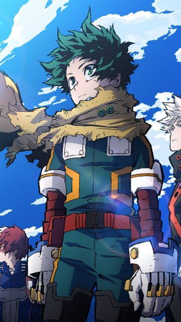 My Hero Academia, Anime series, Izuku Midoriya, Ochaco Uraraka, Katsuki Bakugo, Shoto Todoroki