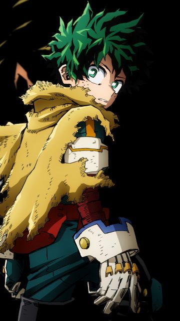 My Hero Academia: You're Next, 2024 Movies, Black background, Izuku Midoriya, 5K