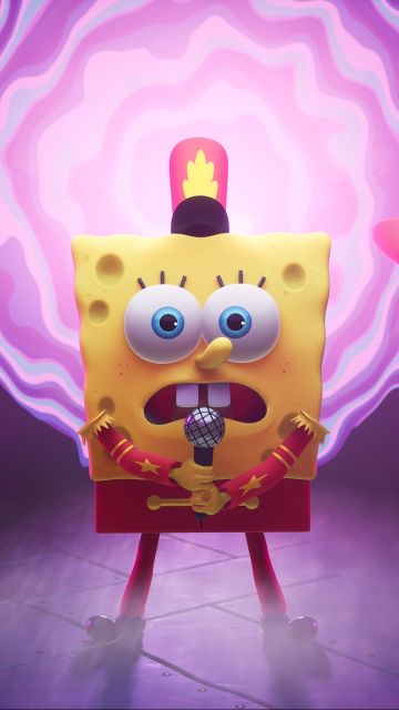 SpongeBob SquarePants: The Cosmic Shake, Video Game, Pink background, Patrick Star