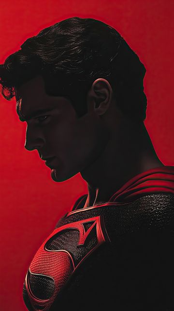 Superman, Red aesthetic, 5K, Red background, DC Superheroes